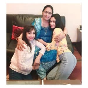 Akanksha Sharma with Her Grandmother in Law And Mother Image