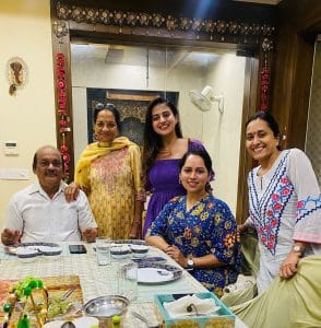 Kanchan Awasthi with her Family Photo