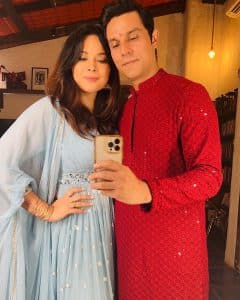 Lin Laishram with her Husband Picture