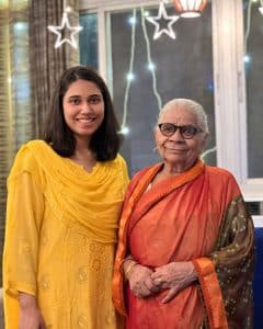 Saloni Gaur with her Grandmother Photo