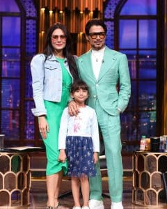 Anupam Mittal with his Wife & Daughter Photo
